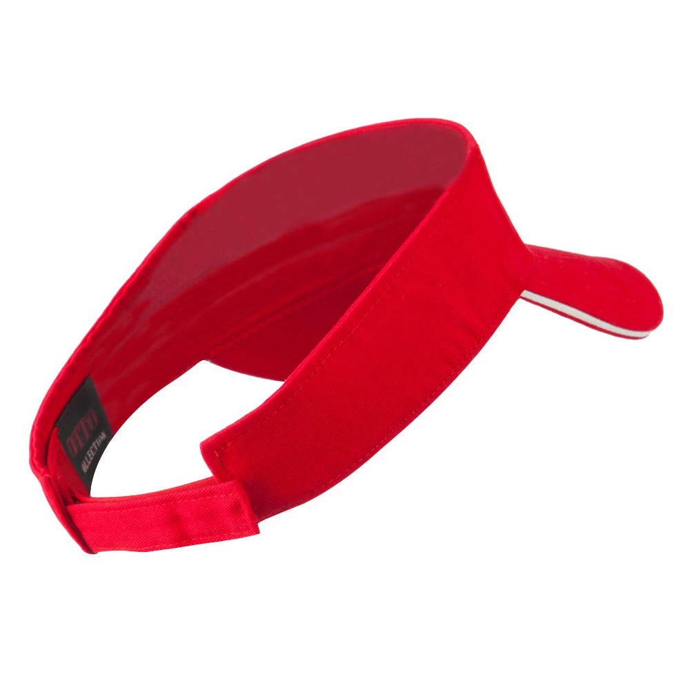 Brushed Cotton Twill Sandwich Visor - Image 3