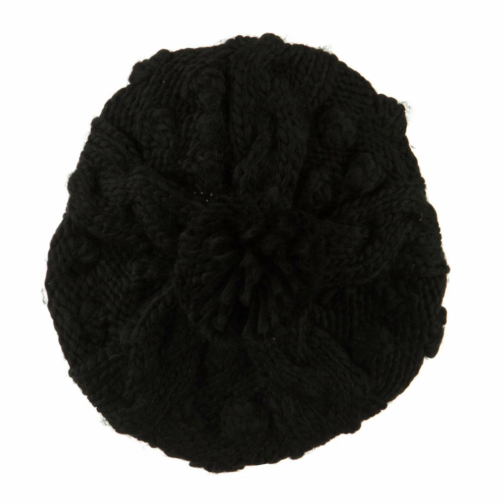 City Hunter Twist Beret Knitted With Pom Pom - Image 35