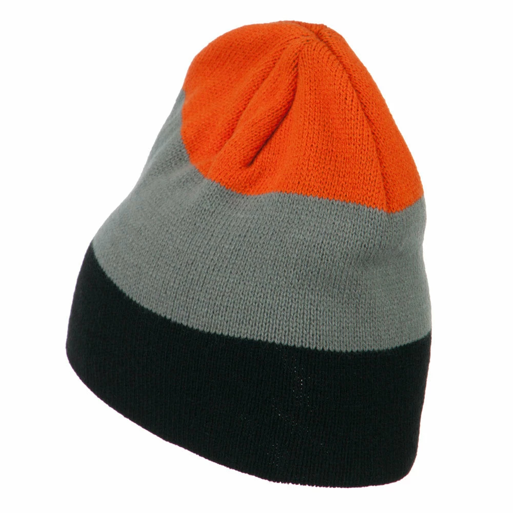 MG Three Colors Striped Knitted Beanie - Image 12