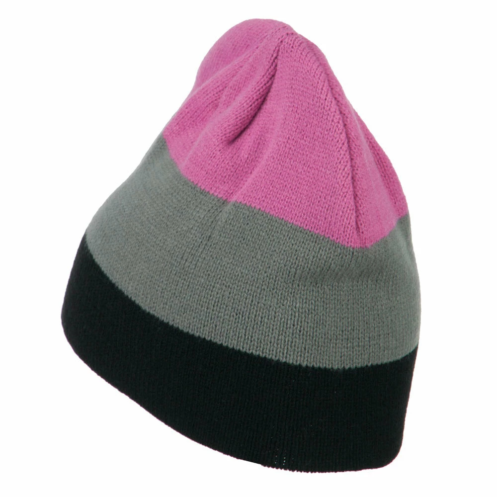 MG Three Colors Striped Knitted Beanie - Image 17