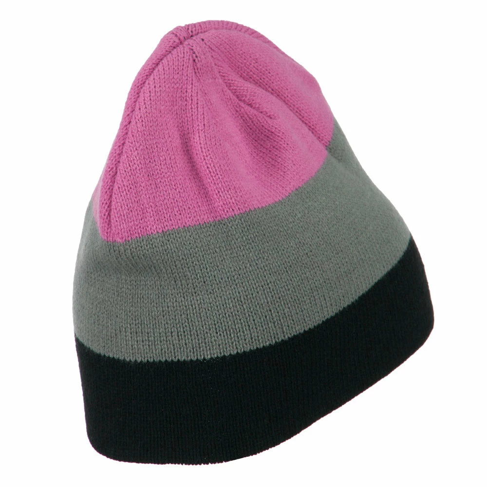 MG Three Colors Striped Knitted Beanie - Image 18