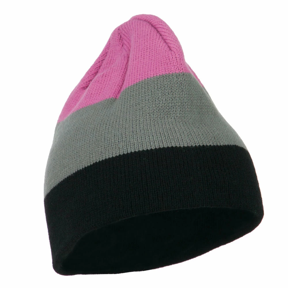 MG Three Colors Striped Knitted Beanie - Image 19