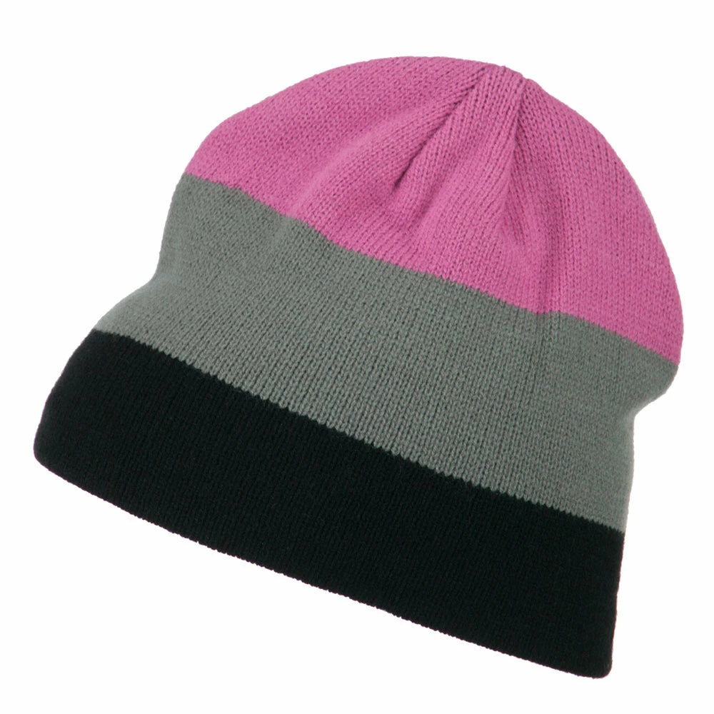 MG Three Colors Striped Knitted Beanie - Image 20