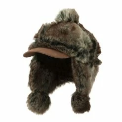 Jeanne Simmons Faux Fur Trapper Hat With Pom Pom Accent