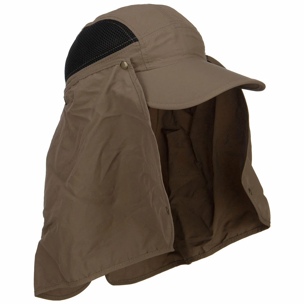 MG Taslon UV Cap With Removable Neck Flap - Image 4