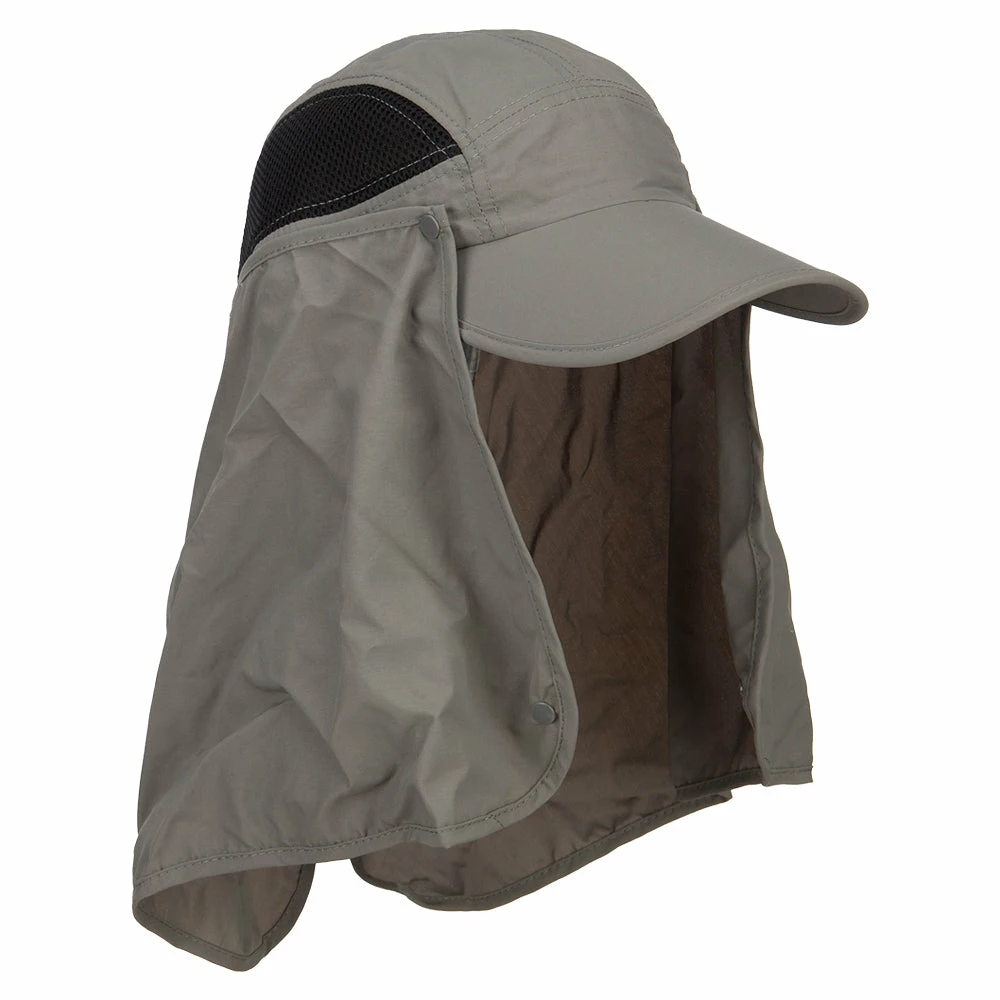 MG Taslon UV Cap With Removable Neck Flap - Image 9