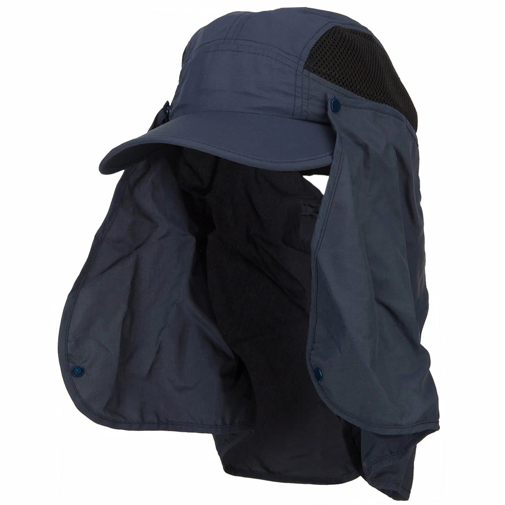 MG Taslon UV Cap With Removable Neck Flap - Image 11