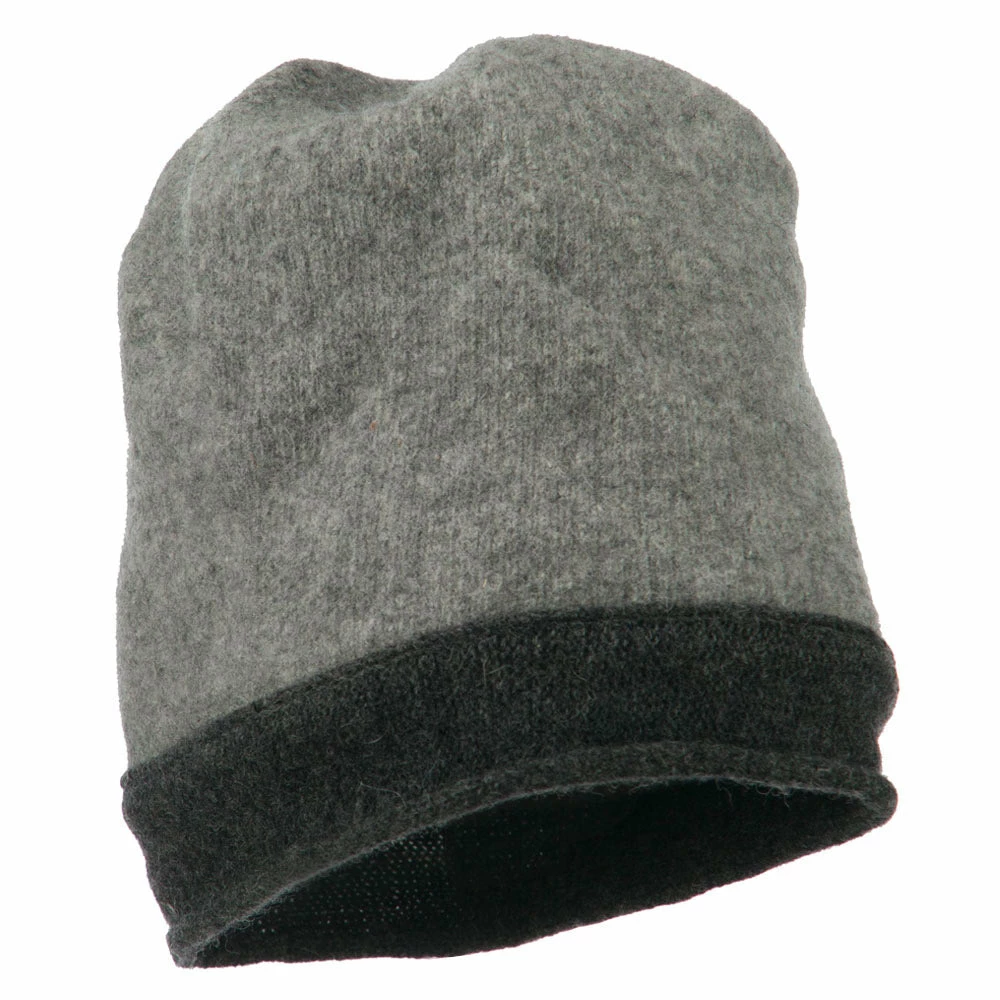 Something Special Two Tone Wool Beanie Cap - Image 4