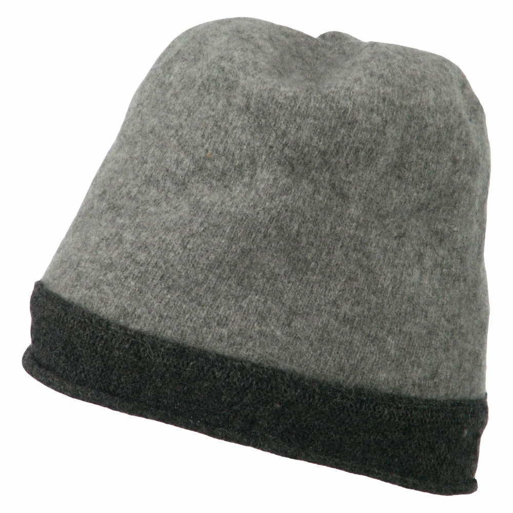 Something Special Two Tone Wool Beanie Cap - Image 5