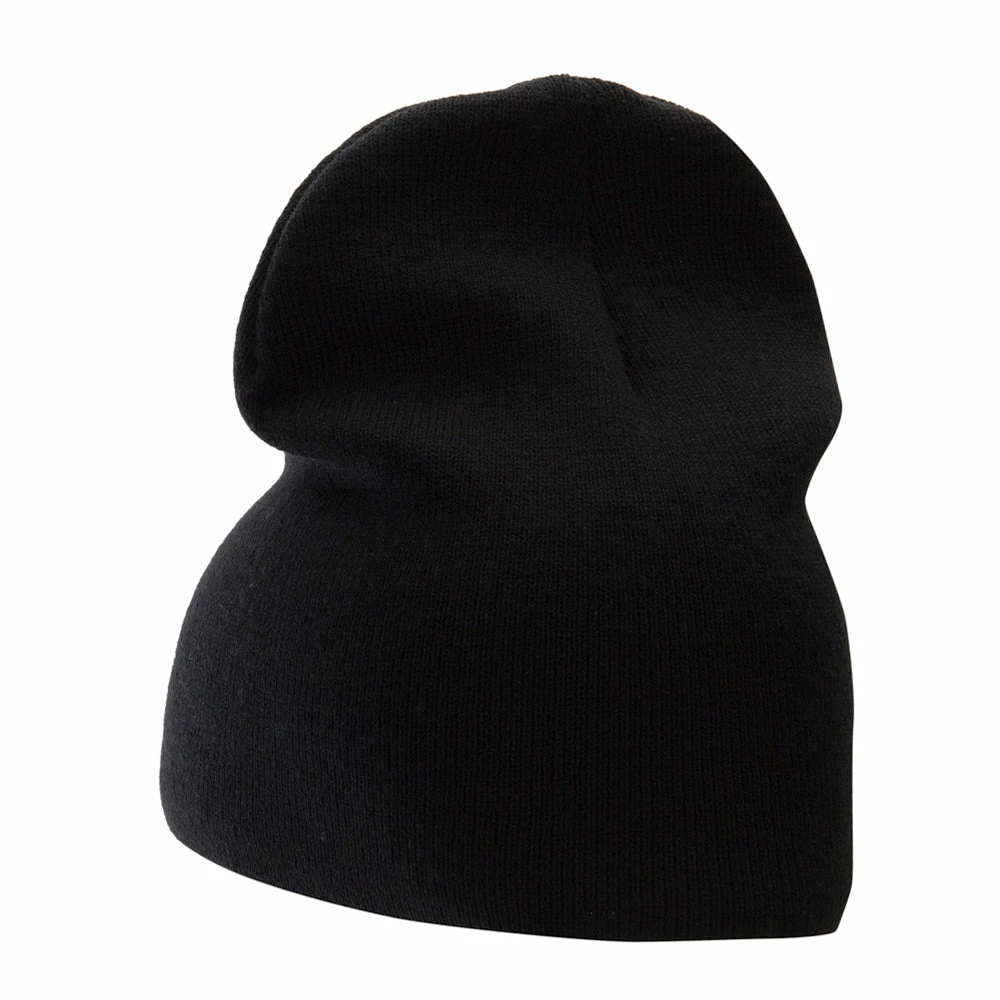 Bayside 8 Inch Solid Knit Short Beanie Made In USA - Image 2