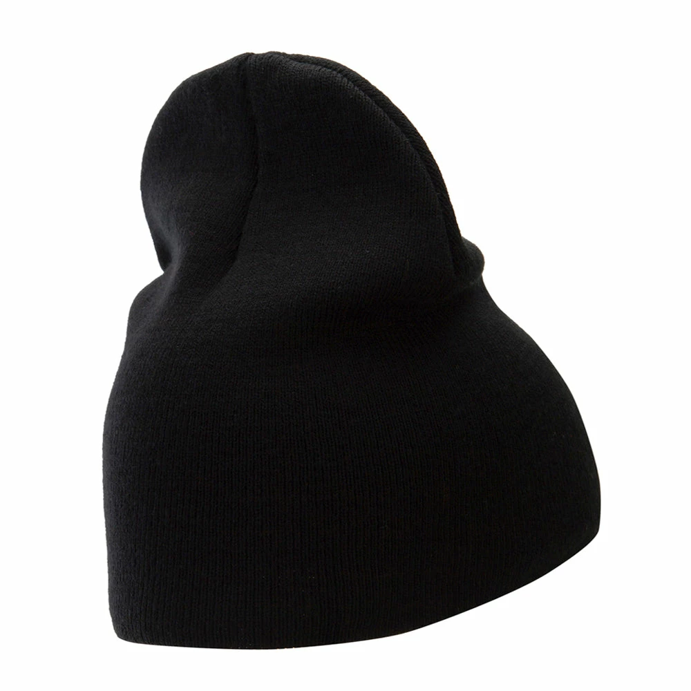 Bayside 8 Inch Solid Knit Short Beanie Made In USA - Image 3