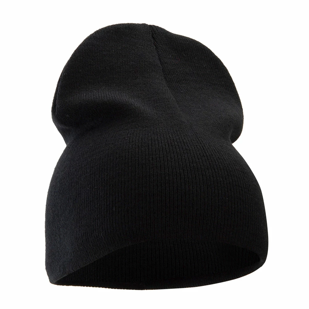 Bayside 8 Inch Solid Knit Short Beanie Made In USA - Image 4