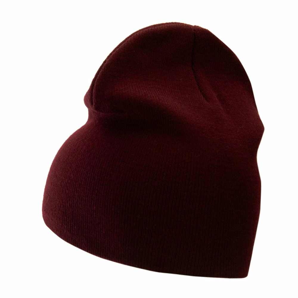 Bayside 8 Inch Solid Knit Short Beanie Made In USA - Image 12