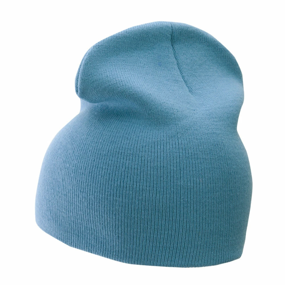 Bayside 8 Inch Solid Knit Short Beanie Made In USA - Image 17