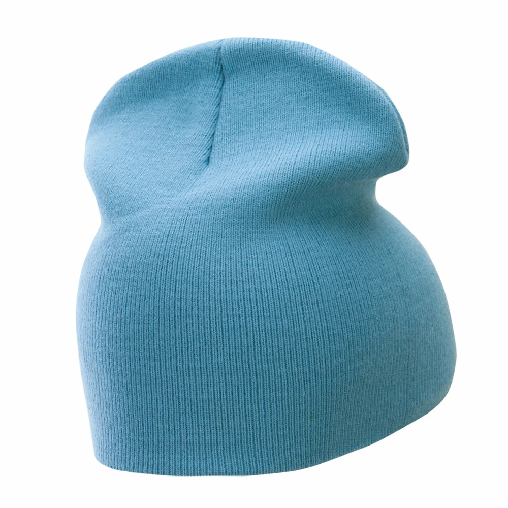 Bayside 8 Inch Solid Knit Short Beanie Made In USA - Image 18