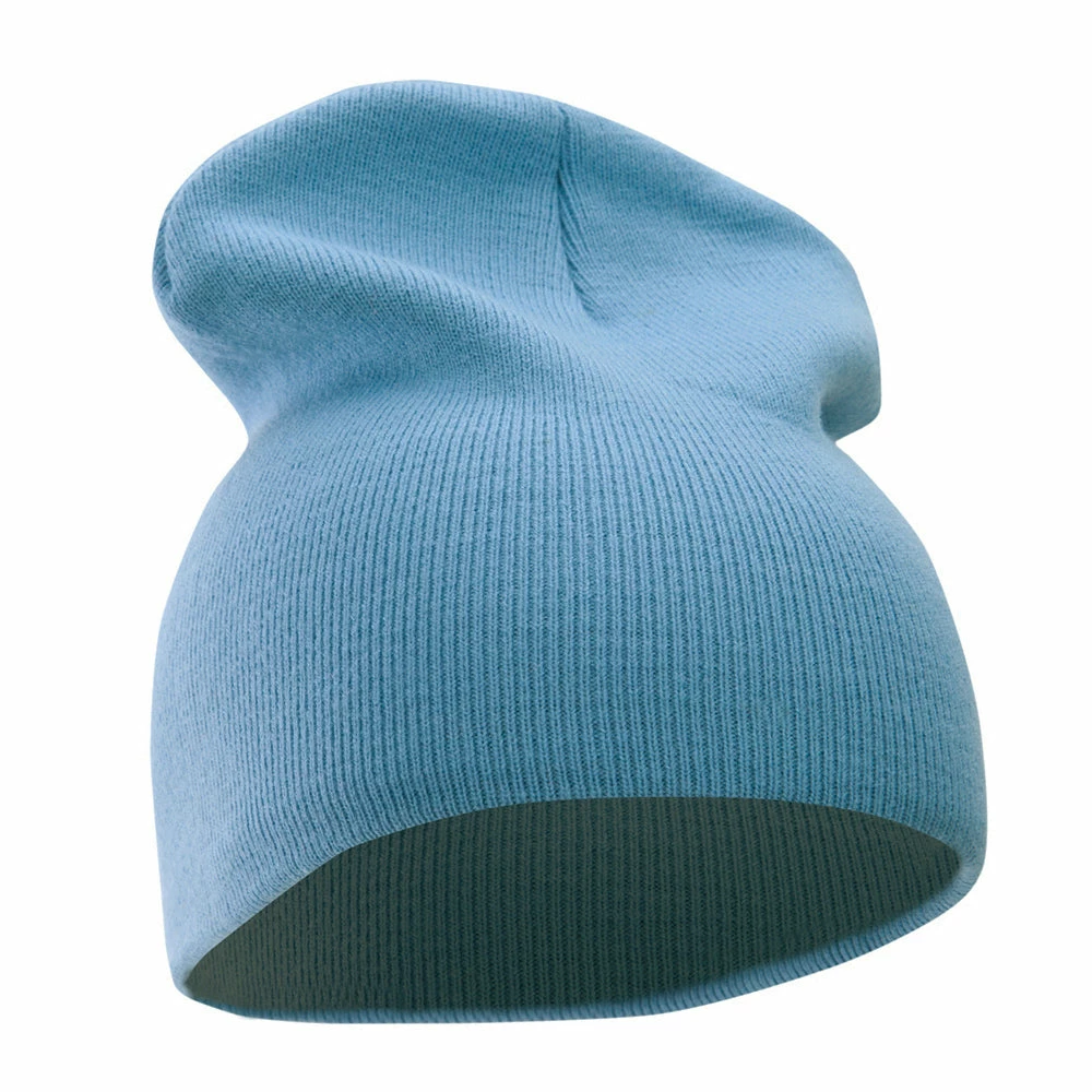 Bayside 8 Inch Solid Knit Short Beanie Made In USA - Image 19