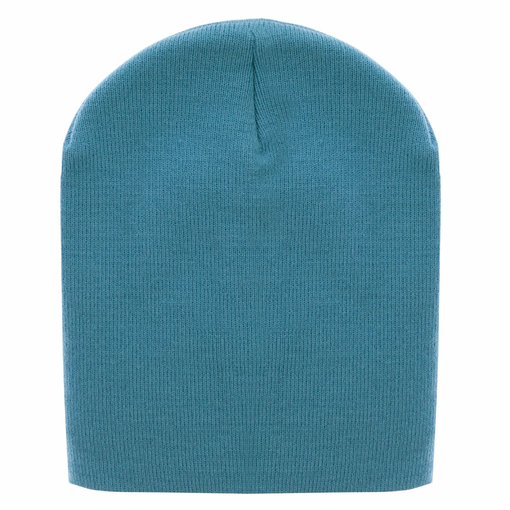 Bayside 8 Inch Solid Knit Short Beanie Made In USA - Image 20