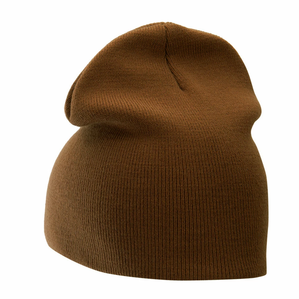 Bayside 8 Inch Solid Knit Short Beanie Made In USA - Image 27