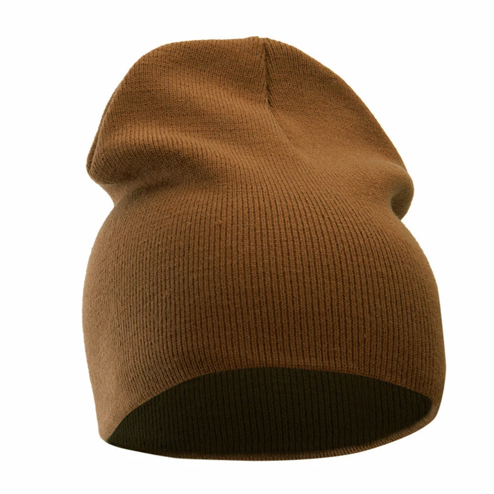 Bayside 8 Inch Solid Knit Short Beanie Made In USA - Image 29