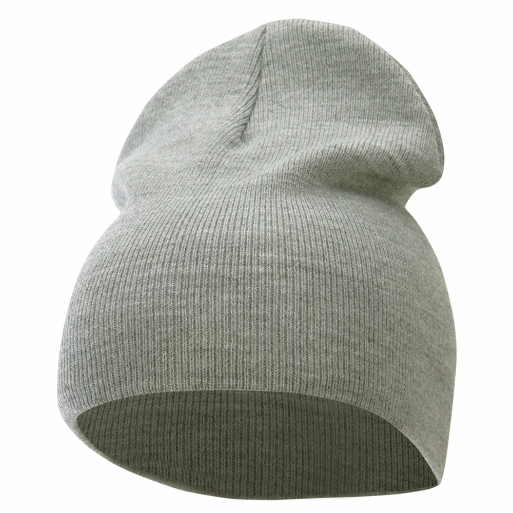 Bayside 8 Inch Solid Knit Short Beanie Made In USA - Image 36