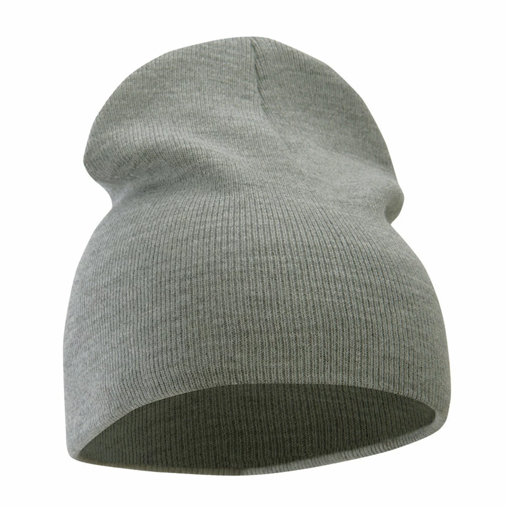 Bayside 8 Inch Solid Knit Short Beanie Made In USA - Image 39