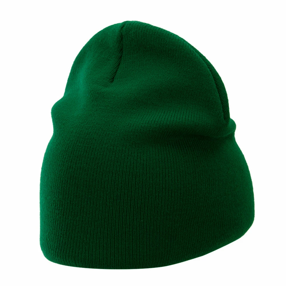 Bayside 8 Inch Solid Knit Short Beanie Made In USA - Image 43