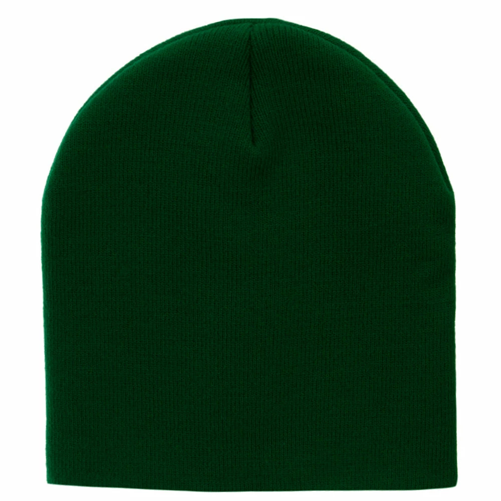 Bayside 8 Inch Solid Knit Short Beanie Made In USA - Image 45
