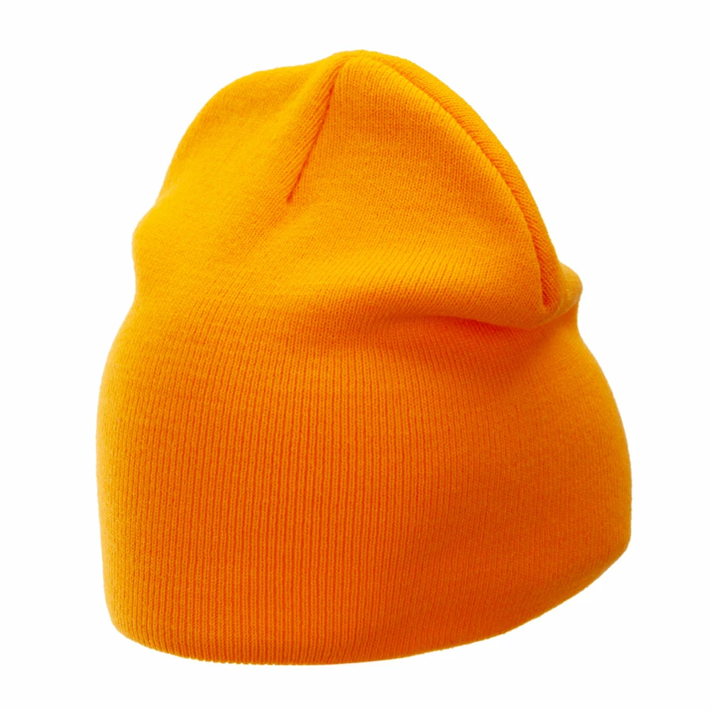 Bayside 8 Inch Solid Knit Short Beanie Made In USA - Image 48