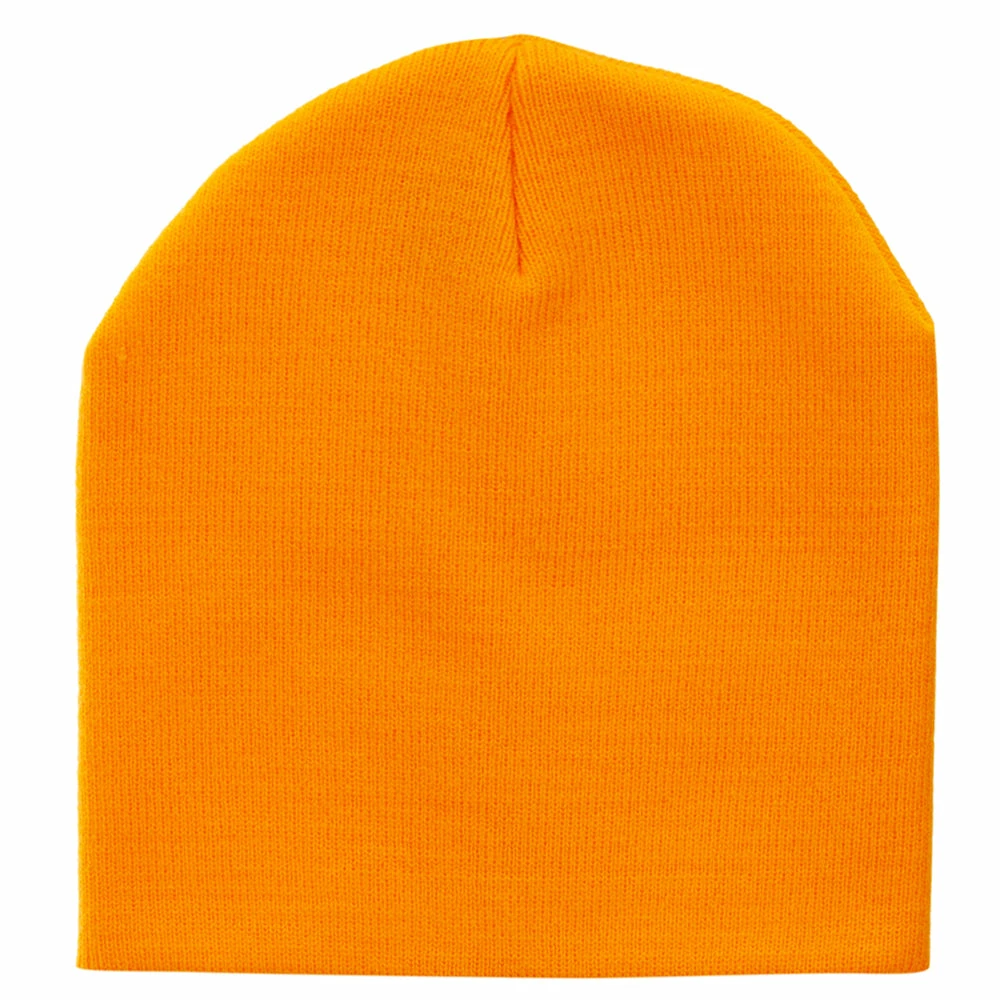 Bayside 8 Inch Solid Knit Short Beanie Made In USA - Image 50