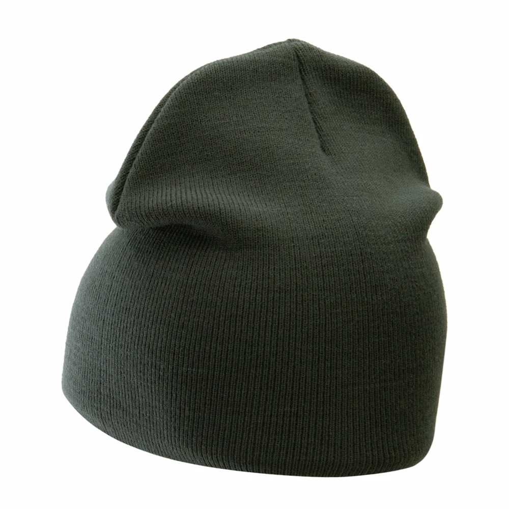 Bayside 8 Inch Solid Knit Short Beanie Made In USA - Image 52