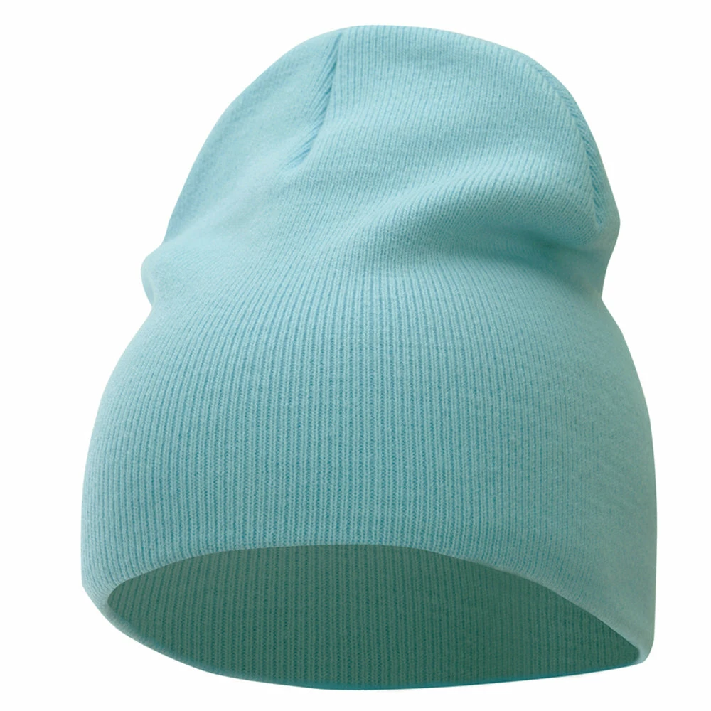 Bayside 8 Inch Solid Knit Short Beanie Made In USA - Image 56