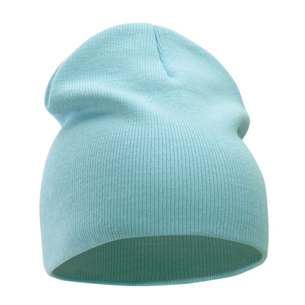 Bayside 8 Inch Solid Knit Short Beanie Made In USA - Image 59