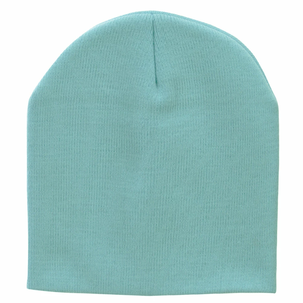 Bayside 8 Inch Solid Knit Short Beanie Made In USA - Image 60