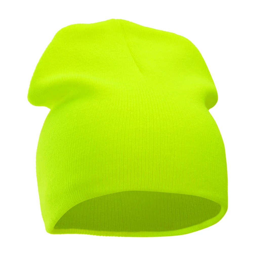 Bayside 8 Inch Solid Knit Short Beanie Made In USA - Image 64