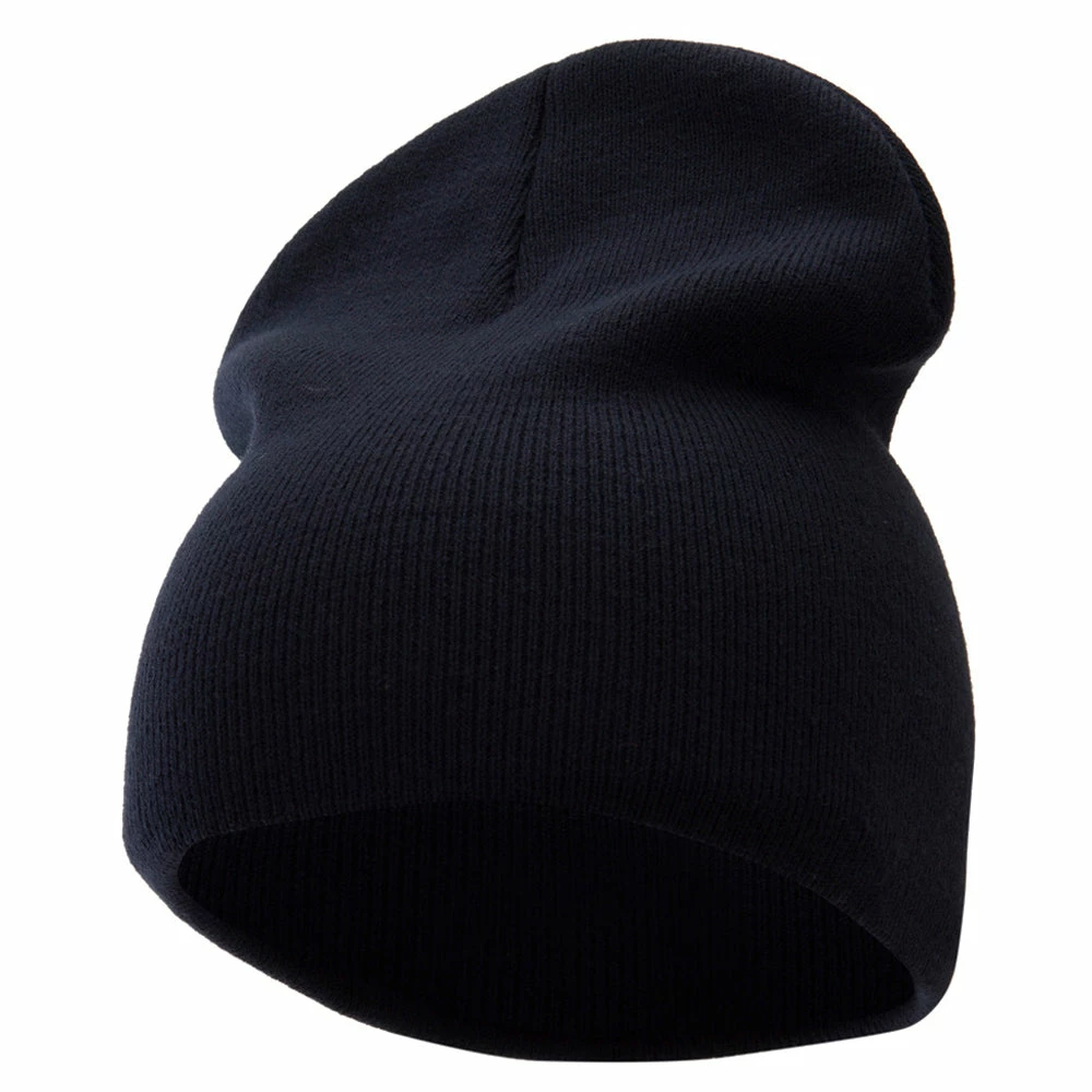 Bayside 8 Inch Solid Knit Short Beanie Made In USA - Image 71