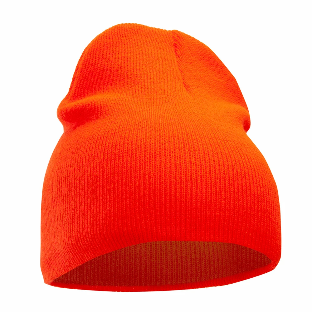 Bayside 8 Inch Solid Knit Short Beanie Made In USA - Image 84