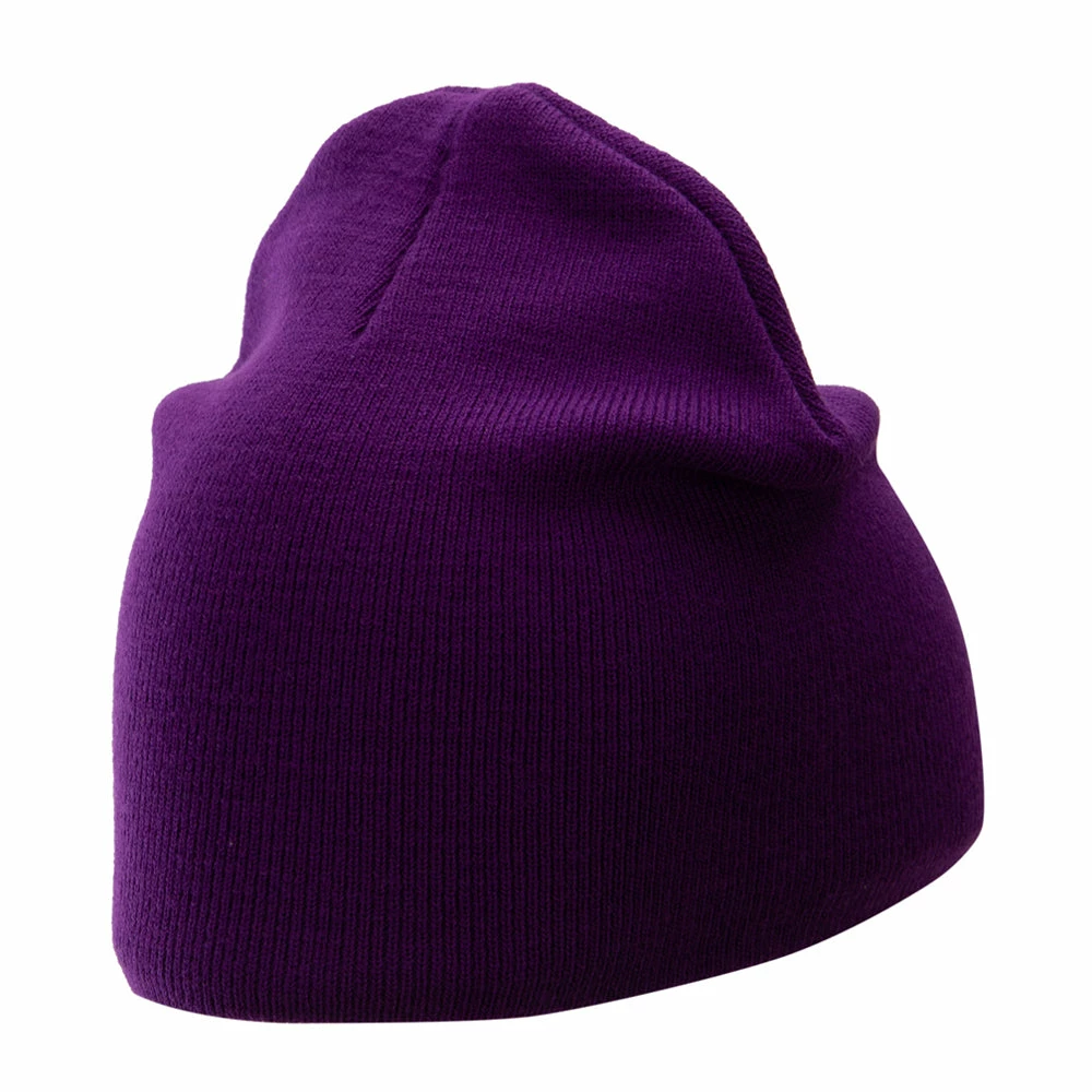 Bayside 8 Inch Solid Knit Short Beanie Made In USA - Image 88