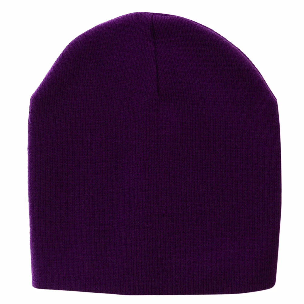 Bayside 8 Inch Solid Knit Short Beanie Made In USA - Image 90