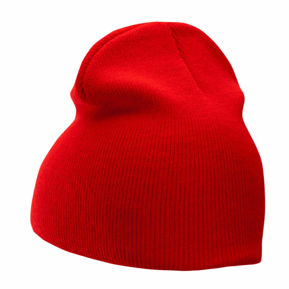 Bayside 8 Inch Solid Knit Short Beanie Made In USA - Image 92