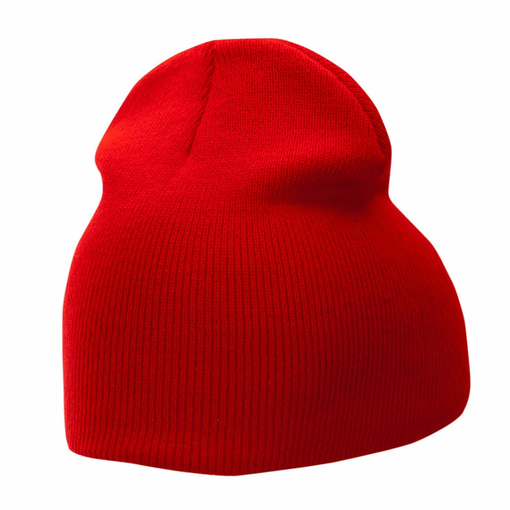 Bayside 8 Inch Solid Knit Short Beanie Made In USA - Image 93
