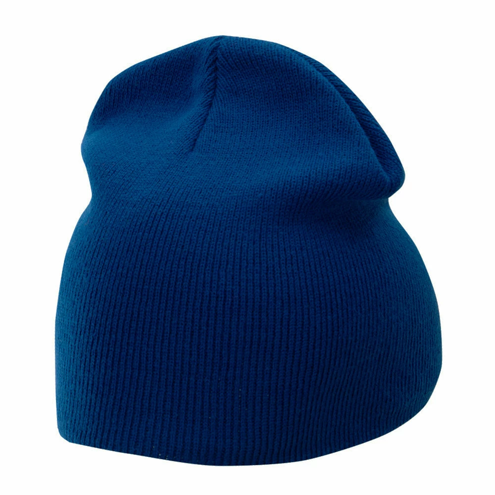 Bayside 8 Inch Solid Knit Short Beanie Made In USA - Image 98