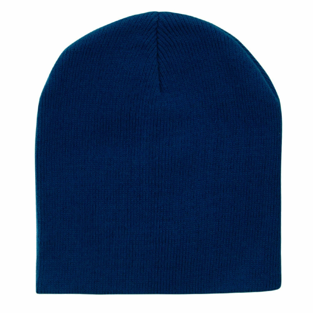 Bayside 8 Inch Solid Knit Short Beanie Made In USA - Image 100