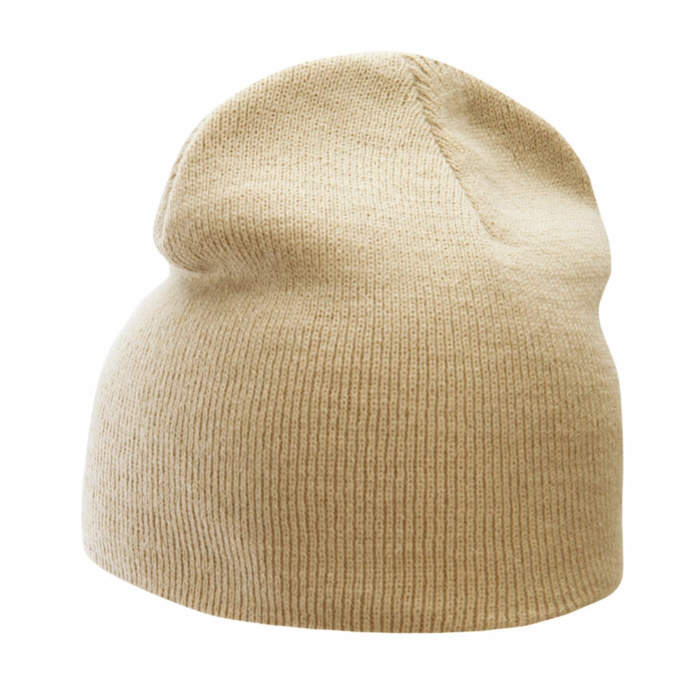 Bayside 8 Inch Solid Knit Short Beanie Made In USA - Image 102