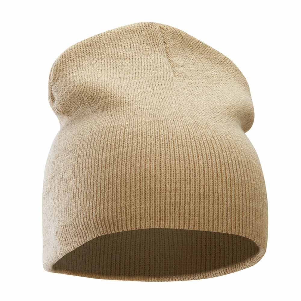 Bayside 8 Inch Solid Knit Short Beanie Made In USA - Image 104