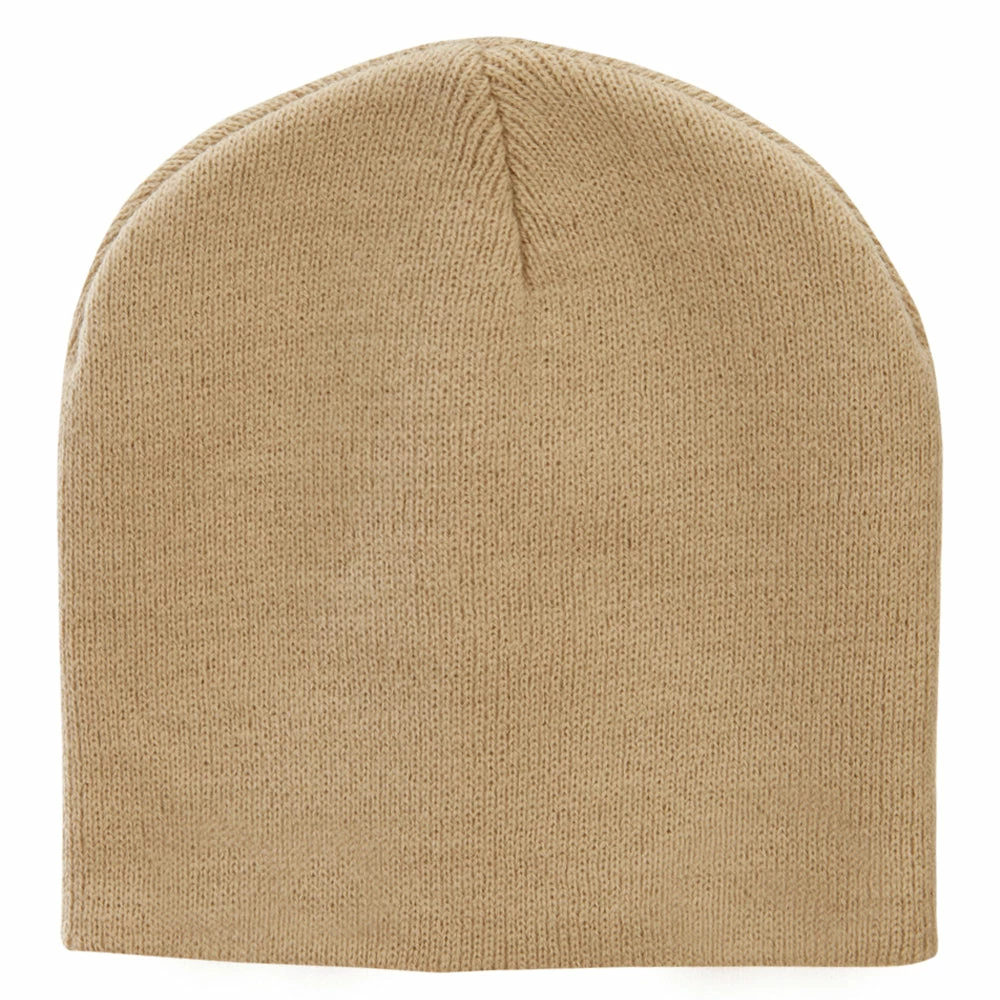 Bayside 8 Inch Solid Knit Short Beanie Made In USA - Image 105