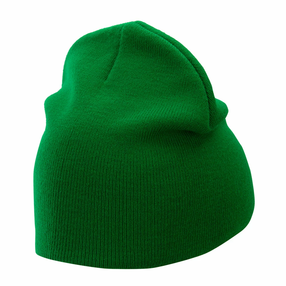 Bayside 8 Inch Solid Knit Short Beanie Made In USA - Image 113