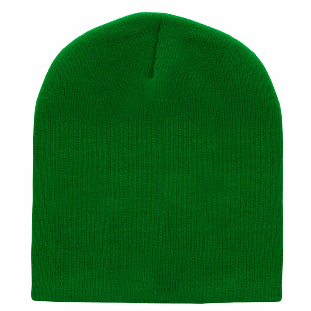 Bayside 8 Inch Solid Knit Short Beanie Made In USA - Image 115