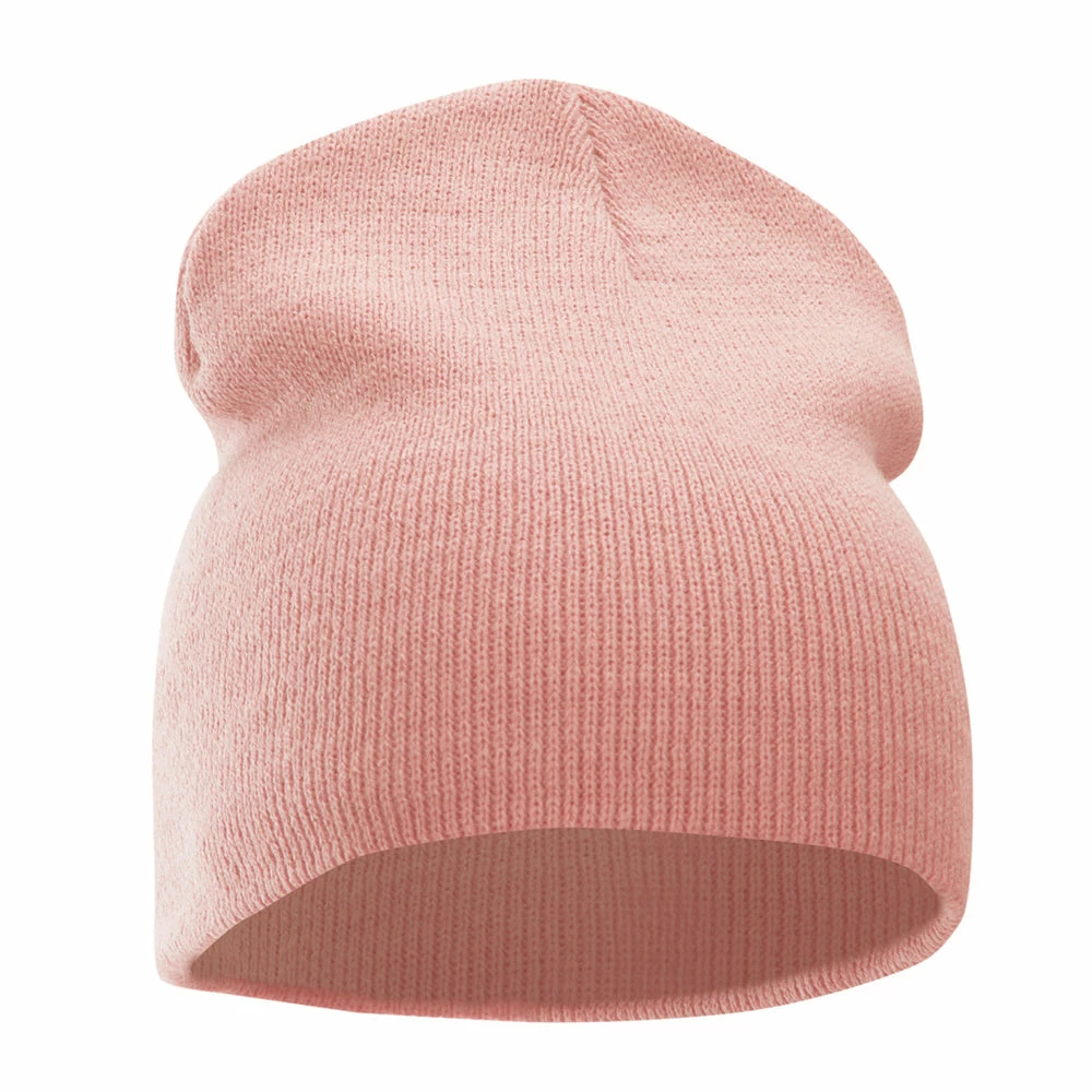 Bayside 8 Inch Solid Knit Short Beanie Made In USA - Image 119