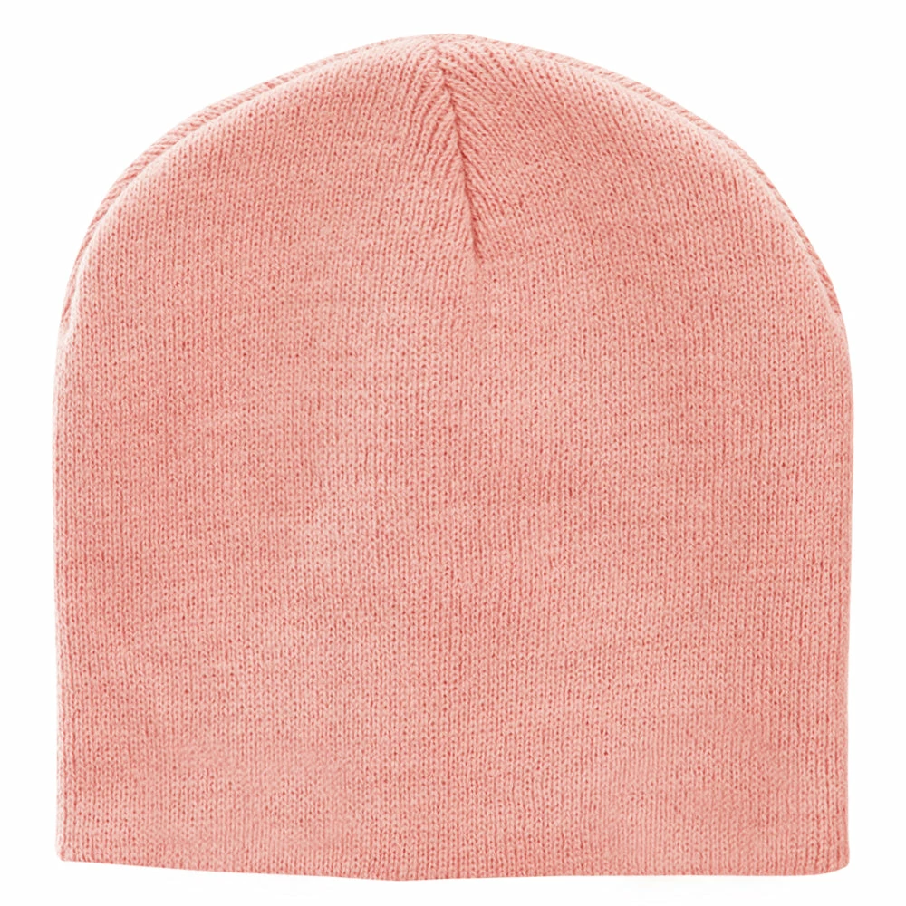 Bayside 8 Inch Solid Knit Short Beanie Made In USA - Image 120