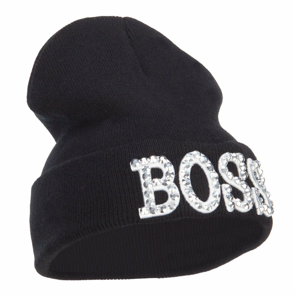 Something Special Boss Rhinestones Cuff Long Beanie - Image 19